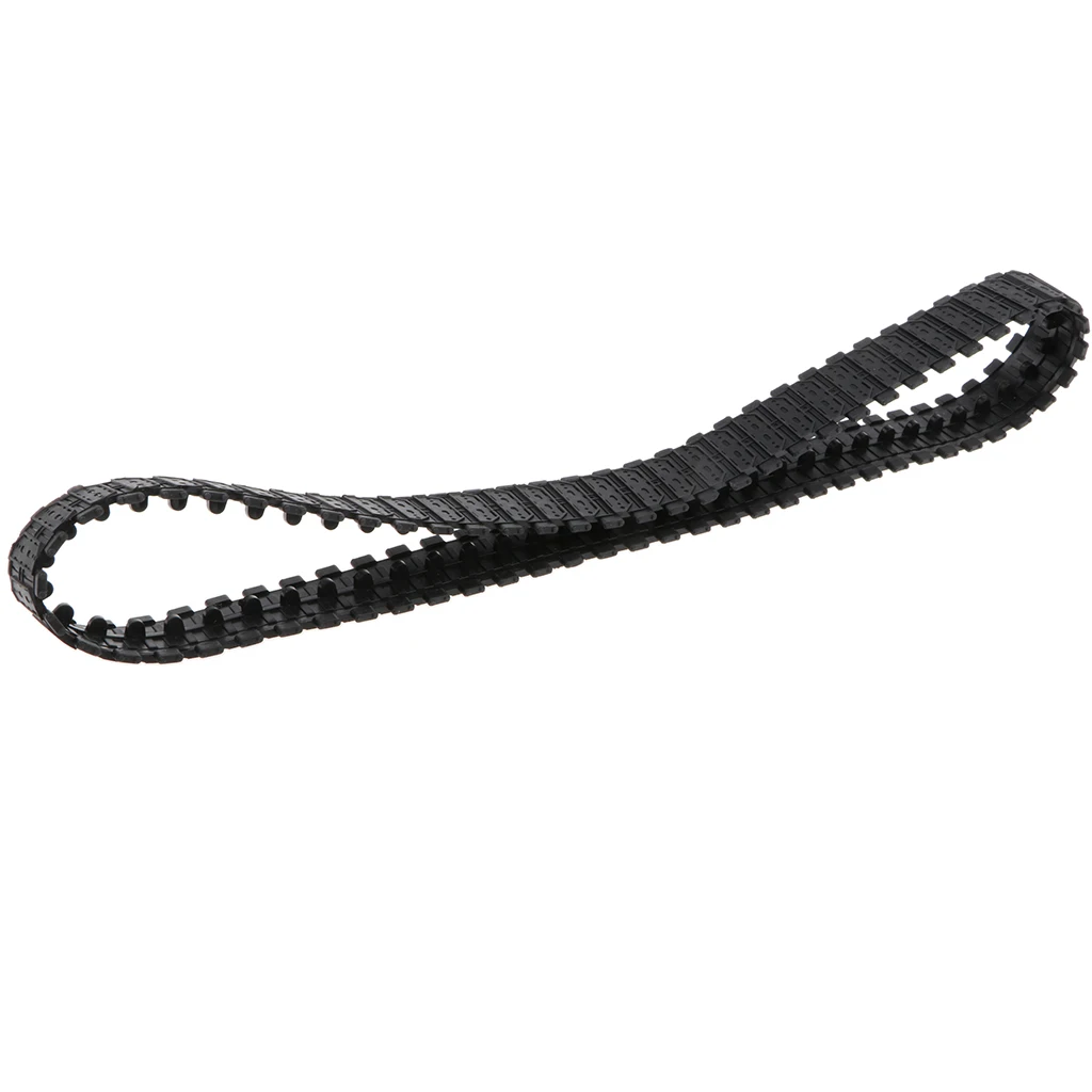 

2 Pieces Black 66cm Robot Modified Replacement Rubber Track DIY RC Car Drive