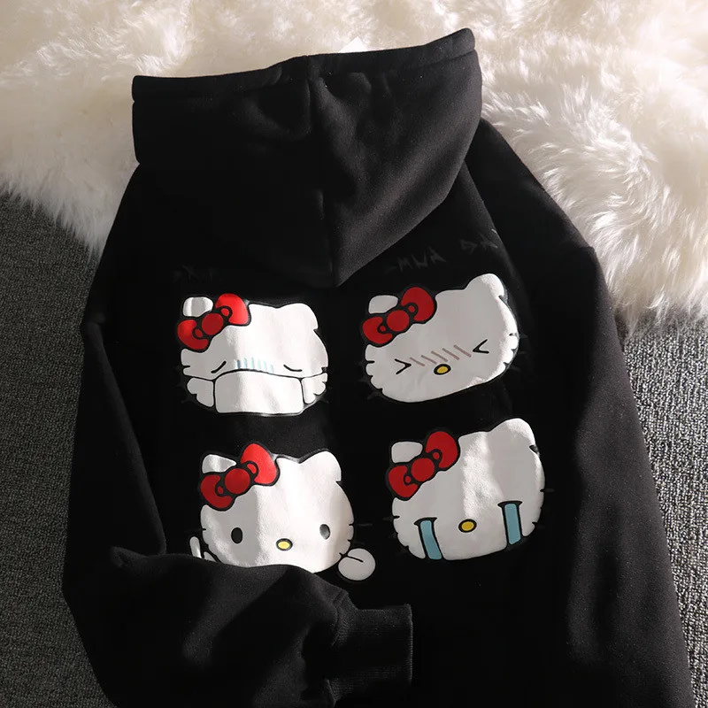 Harajuku Cartoon Women Hoodies Korean Cute Oversize Long Sleeve Autumn New Sweatshirts Japanese Kawaii Streetwear Hoodie | Женская