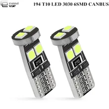 Светодиодные лампы высокой яркости T10 Led 194 2825 led 3030 6SMD W5W с canbus без