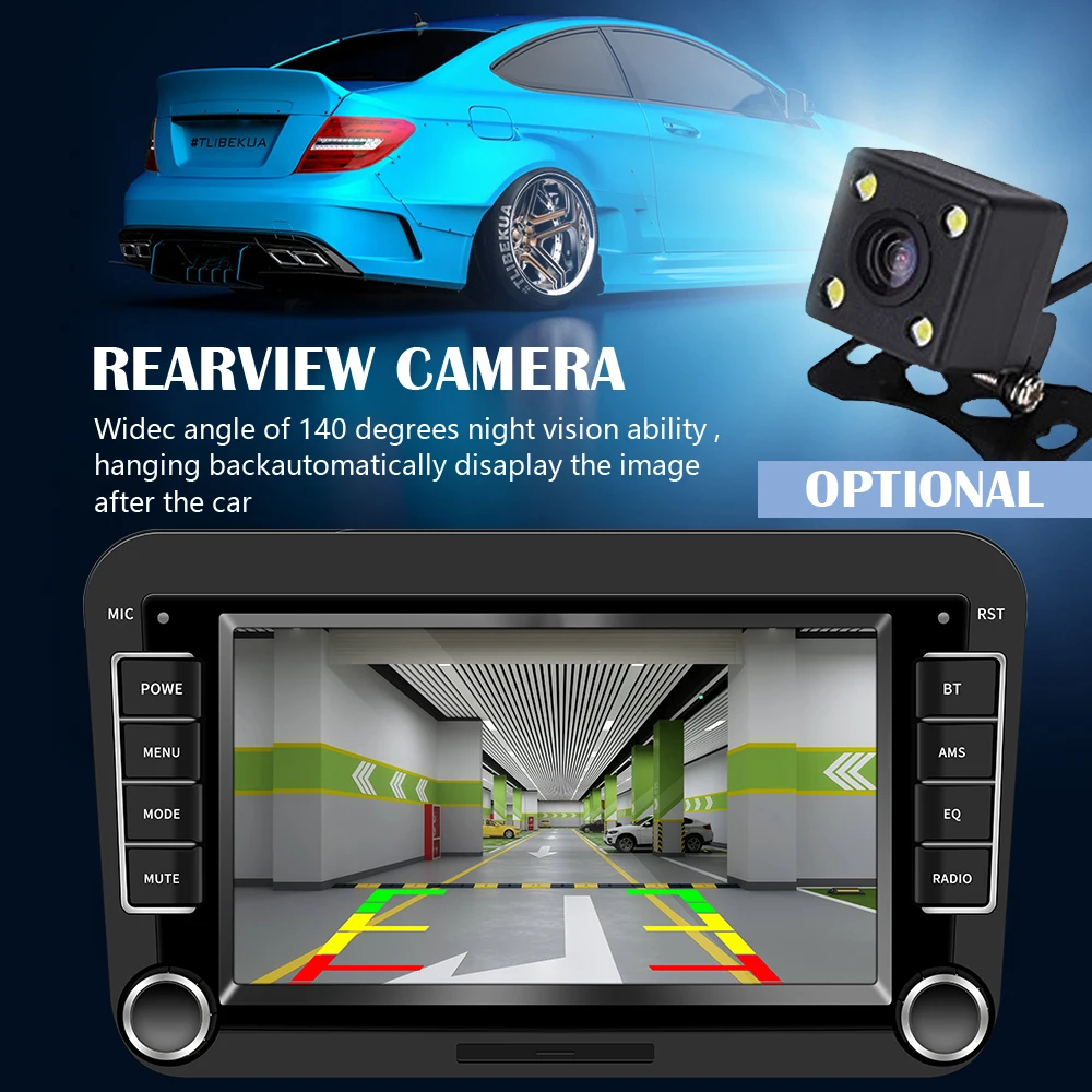 Camecho 2DIN 7 ''Автомобильный мультимедийный плеер Bluetooth автомагнитолы Android зеркальная связь аудио стерео радио Coche Mp5 Аудио плеер для VW