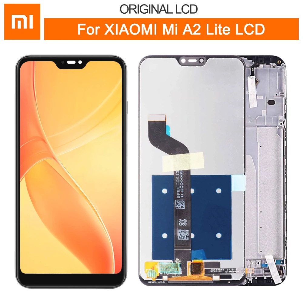 Для 5,8" Xiaomi mi A2 Lite ЖК-экран рамка+ сенсорный экран панель дигитайзер сборка Замена для Red mi 6 Pro