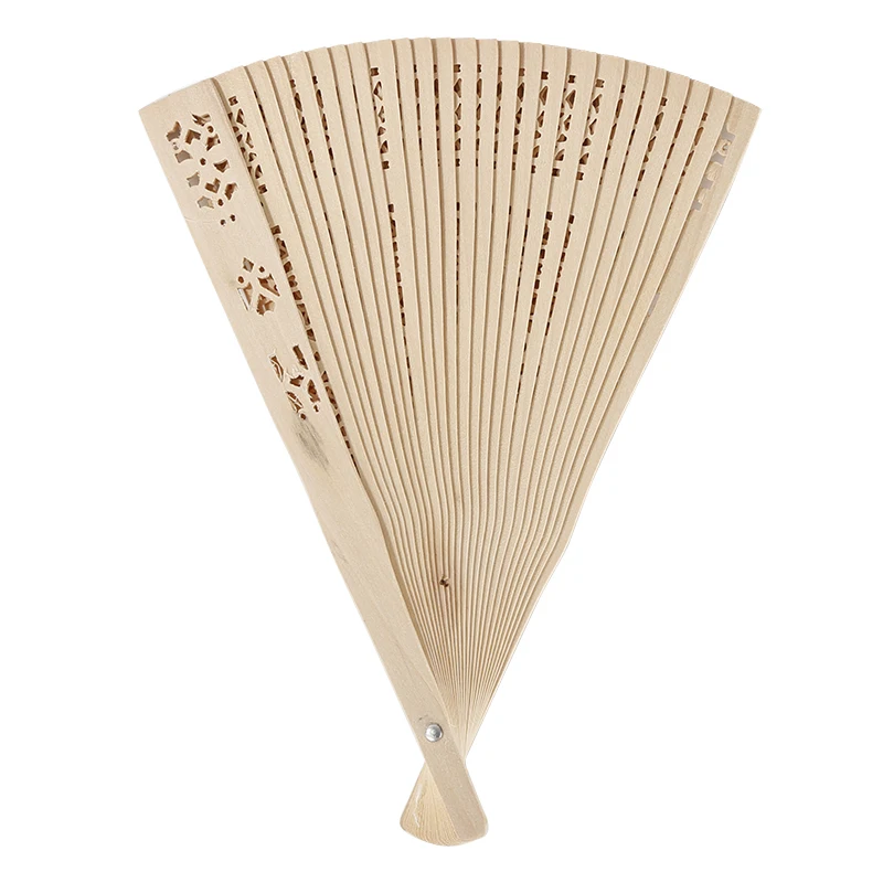 

1PC Hand-made Wood Carving Fan Hollow Antique Craft Fan Chinese Style Foldable Fan Pocket Fan Home Wedding Crafts Decoration