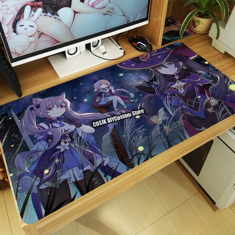 

New Anime Game Genshin Impact Mona Mouse Pad Large Otaku Mouse Mat Mice Mat Tabletop Keyboard Desk Mat Playmat Drop shipping