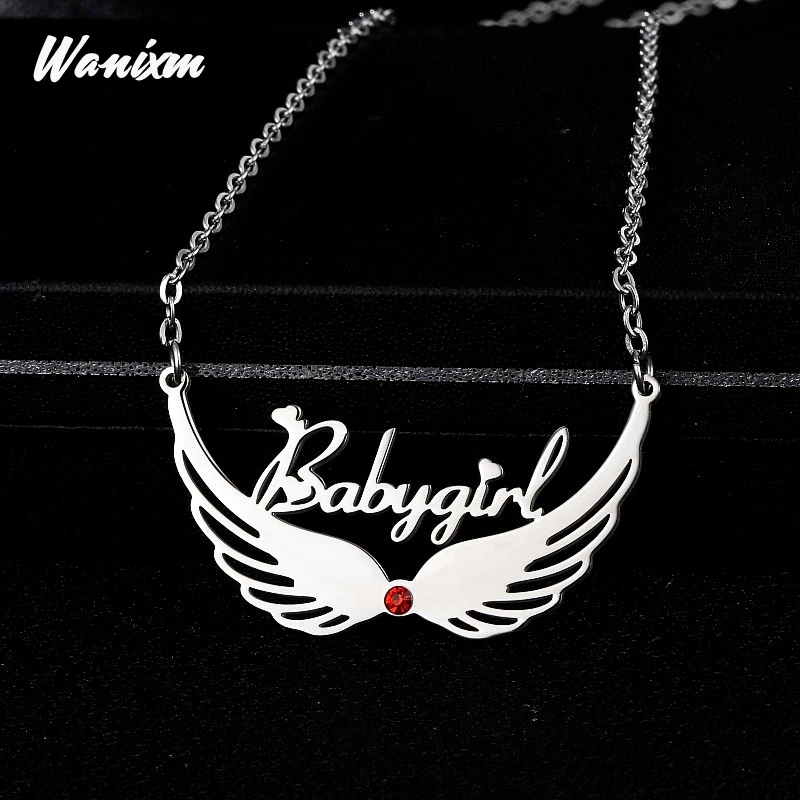 Индивидуальное ожерелье с именем персонализированный золотистый чокер Babygirl из