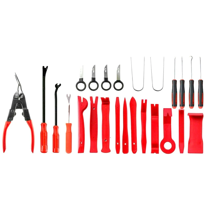 

26 Pcs Car Trim Removal Molding Tool Kit Panel Door Pry Dash Interior Clip Set