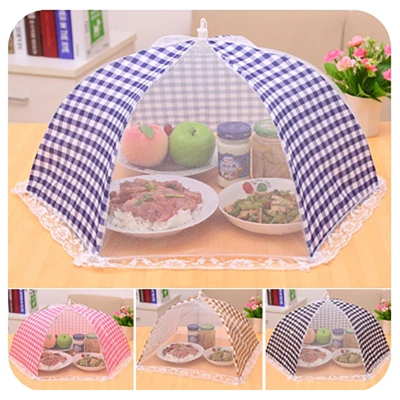 Стильный зонт Против мух Складная Настольная Крышка для еды кухонные