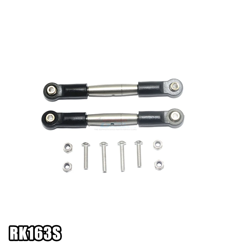 Losi 1/10 Rock Rey Stainless Steel Positive And Negative Front Upper Arm Rod With Nylon Rubber Wave Feet