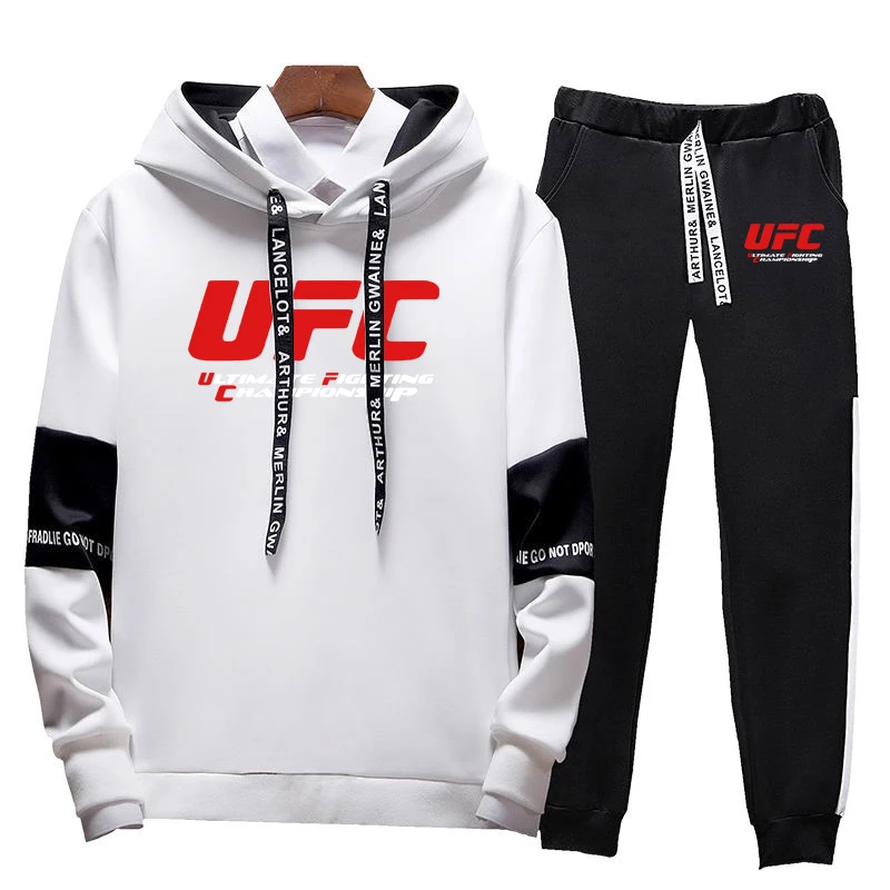 

Pure color sportswear suit patchwork sportswear men's spring casual hooded sweater hoodie