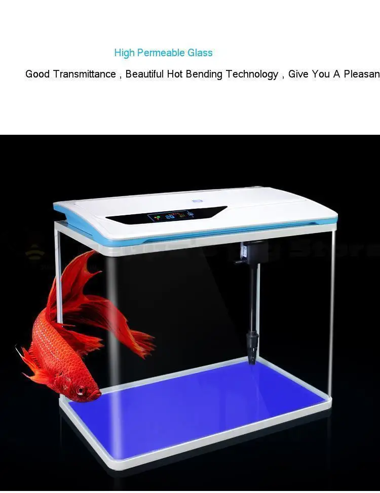 Water-free Ecological Fish Tank Small Aquarium Self-circulating Living Room Goldfish Tank Smart Desktop Lazy Home Creative