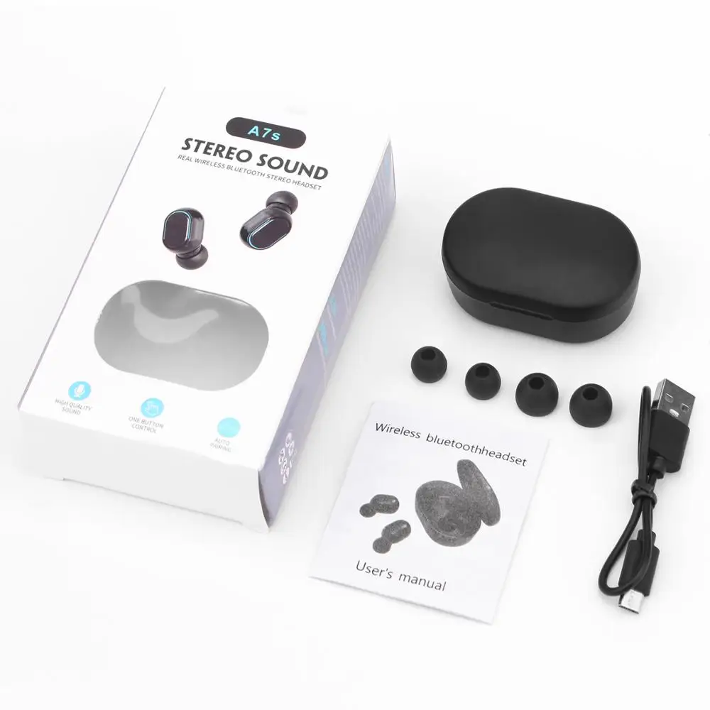 Наушники вкладыши TWS Bluetooth наушники 5 0 настоящие Беспроводные с микрофоном