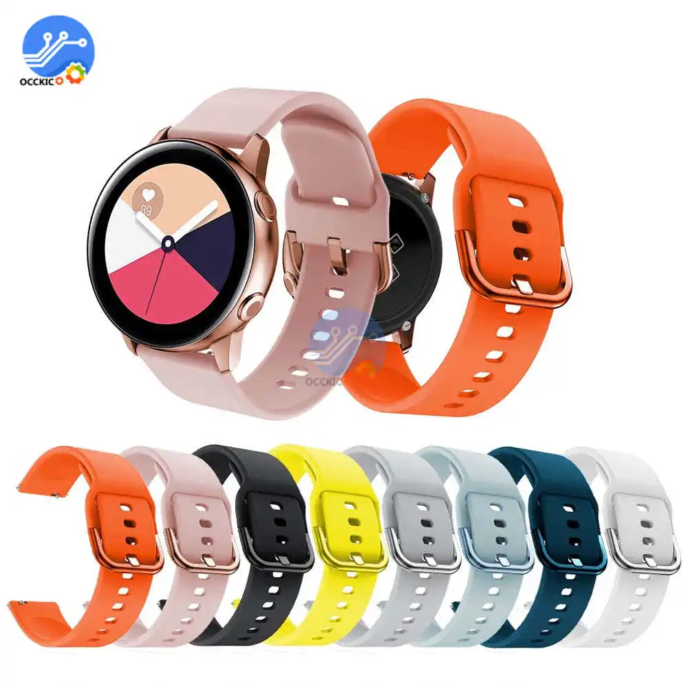 20 мм силиконовый ремешок для Samsung Galaxy Watch Active Smart наручные Аксессуары | Электроника