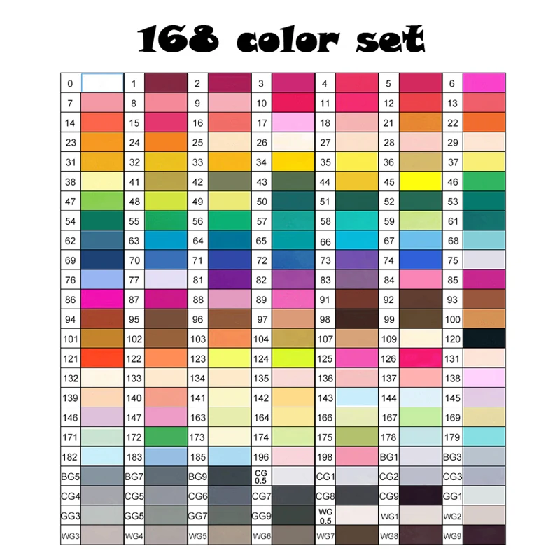 TouchFIVE Twin Brush Marker Set Graffiti Pen Sketching Markers 168 Colors Drawing Manga Design for School | Канцтовары для офиса и