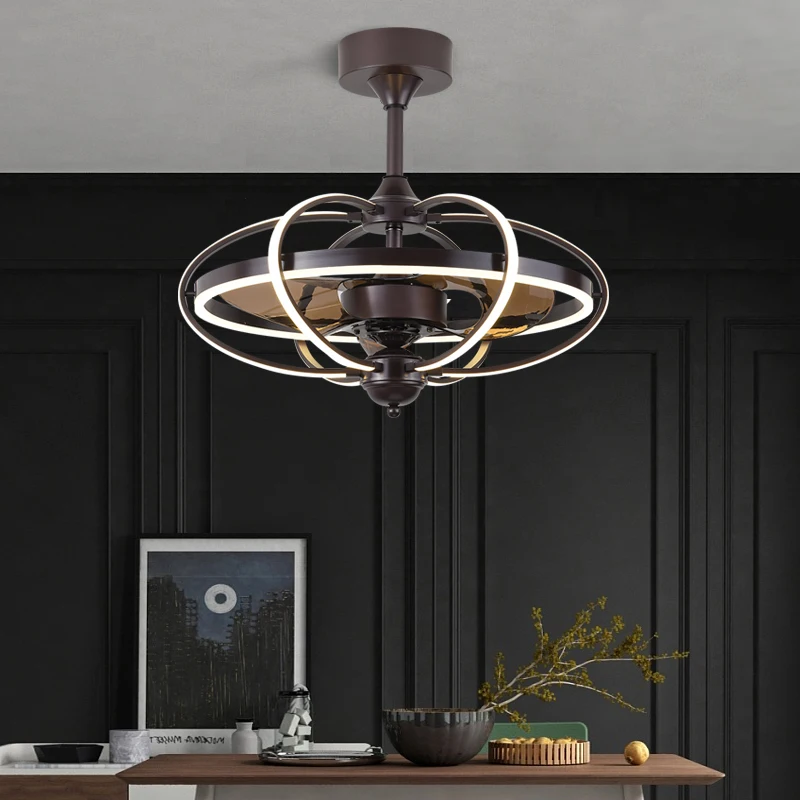 

LED Postmodern AC DC Iron Copper Acryl Ceiling Fan LED Lamp.LED Light.Ceiling Lights.LED Ceiling Light.Ceiling Lamp For Foyer