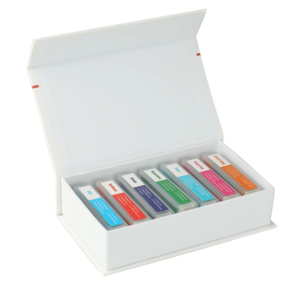 35/48 шт Образцы для микроскопа слайд Биологический микроскоп подготовлены