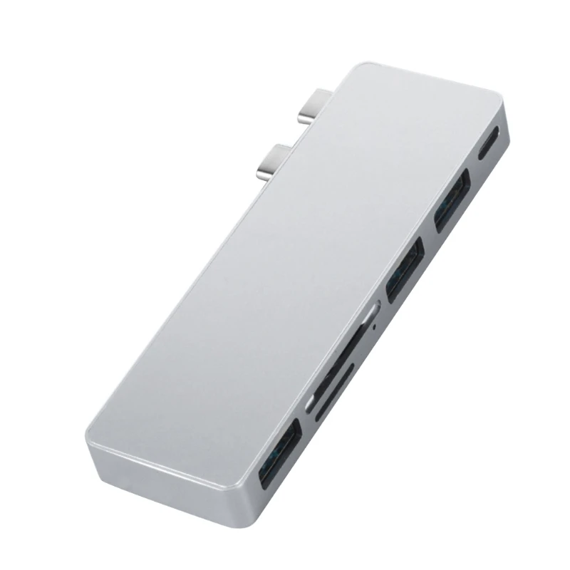 

USB C Hub 6 in 1 Aluminum USB C Adapter with 3 USB 3.0 Ports for Macbook Pro 2020 13 15, MacBook Air 2018 2019