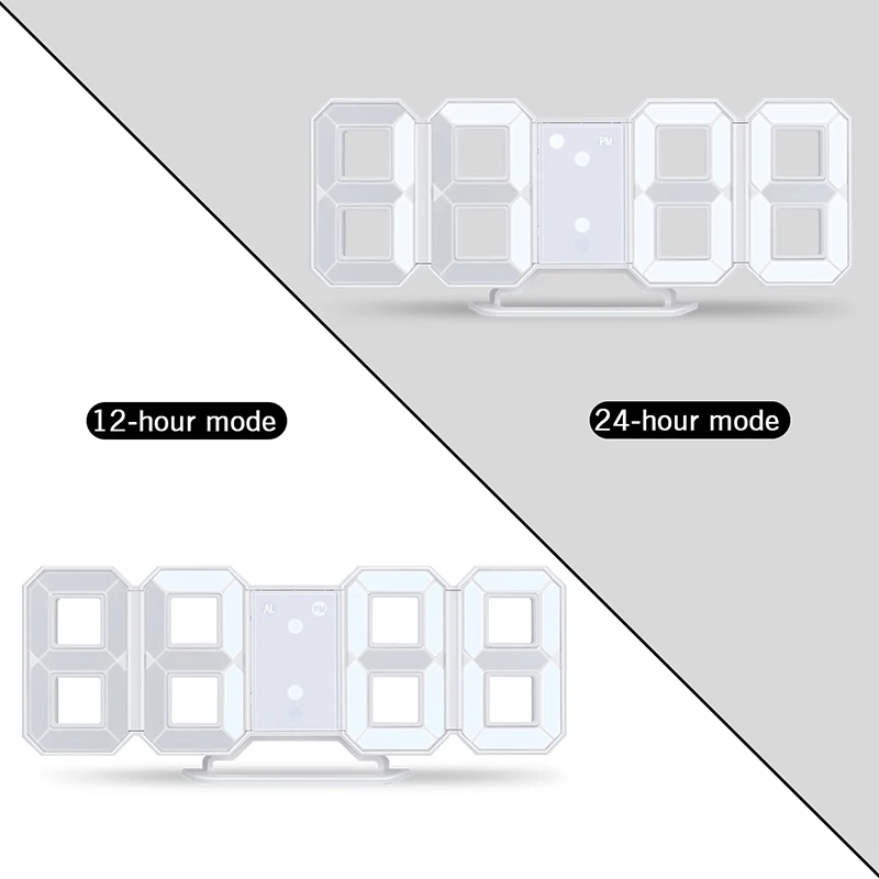 3D светодиодный настенные часы современный дизайн цифровые настольные будильник