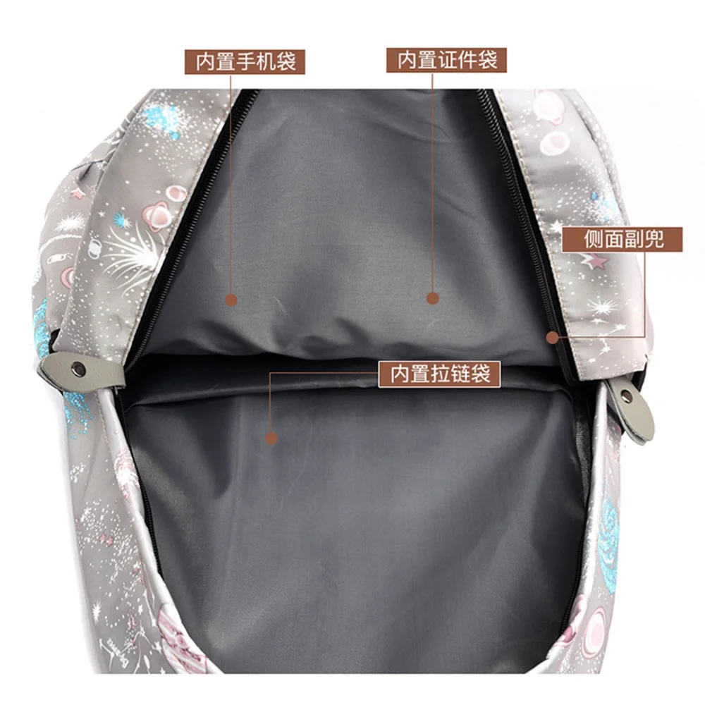 

New Starry Backpack Oxford Cloth Waterproof Multifunctional Outdoor Travel Backpack Leisure Student School Bag Unisex Zipper Bag
