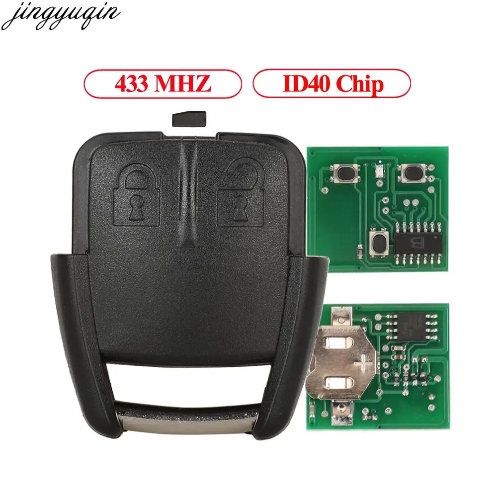 

Jingyuqin 2 Button Remote Car Key Alarm ID40 Chip 434MHZ For Chevrolet Agile Classic Opel Corsa Astra Celta Vectra Zafira 2009