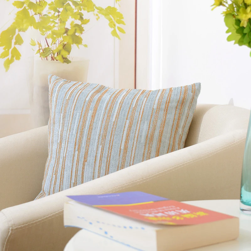 

Nordic Soft Chenille Stripe Cushion Cover Multicolor Jacquard Pillowcases for Home Sofa Bedroom Decor Throw Pillow case 45*45cm