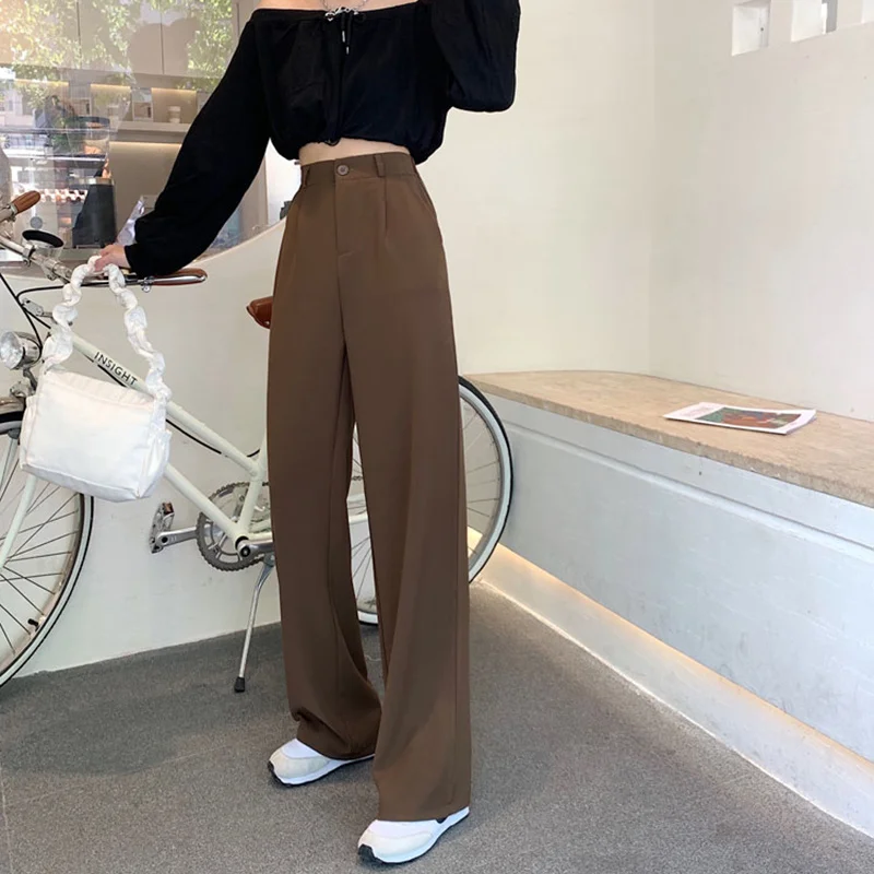 Брюки женские повседневные с завышенной талией на осень 2021 | Женская одежда