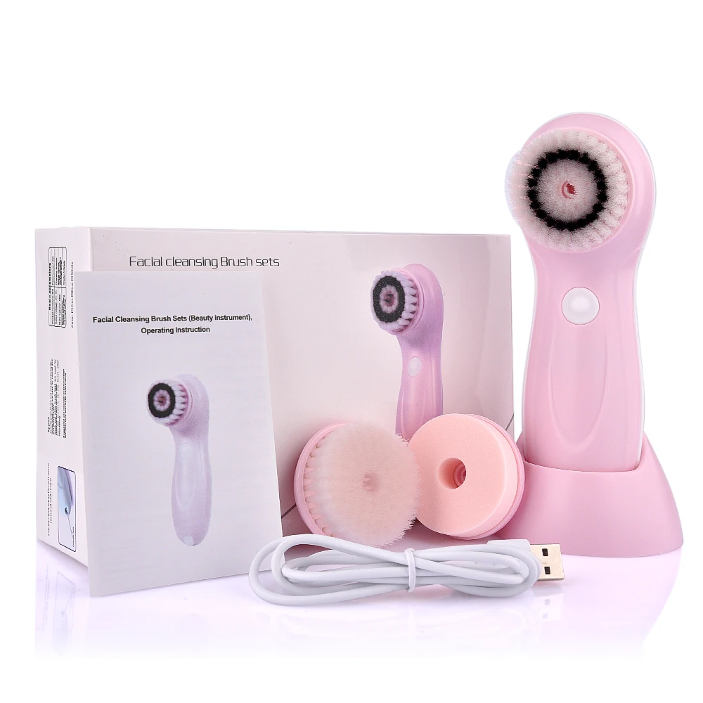 

3 In1 Electric Facial Cleansing Brush Multifunctional Facial Cleaning Tool USB Rechargeable Face Care Deep Pore Cleaner Scrubber