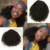 Афро клипсы человеческие волосы на шнурке наращивание конского хвоста Курчавые Кудрявые человеческие волосы бразильский клипса в хвост для черных женщин - изображение