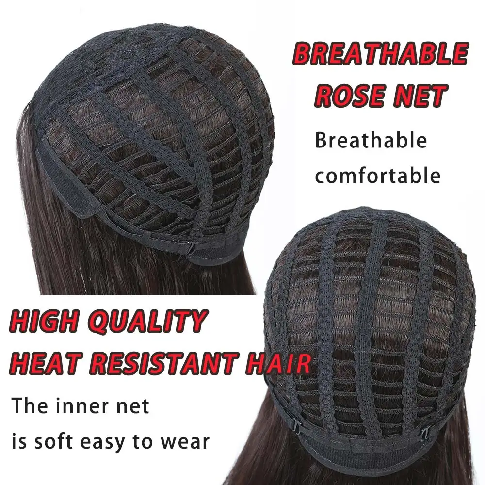 Длинные прямые парики из синтетических волос цвет синий фиолетовый термостойкий