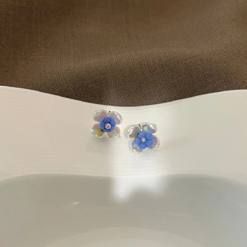 Весенние женские серьги ZHUMA с цветами 2021 простым дизайном