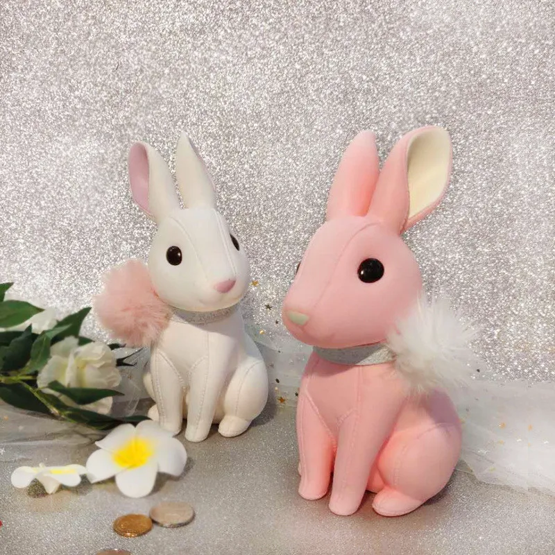 

Creative Rabbit Of The PVC Comic Animal Piggy Coin Bank Gift Crafts Of Resin Decoration Furniture Of The Money Cash Box