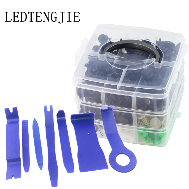 

Car Fastener 500PCS Universal Boxed 18 Kinds of Mixed Clips, with Removal Tool Car Bumper Rivet Holder Fixing Clip