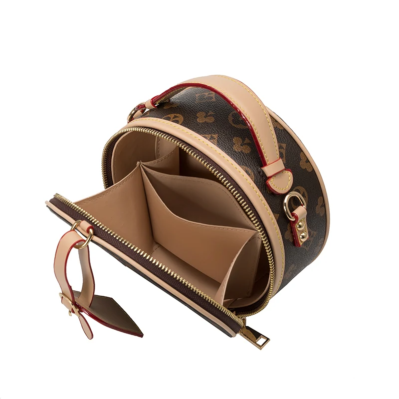 

European and American Fashion Printing Small Round Bag All-match Shoulder Bag Small Bag Female Diagonal Bag Net Red Female Bag