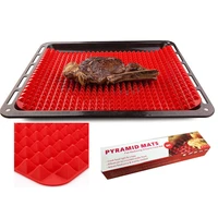 thickened pyramid baking mat microwave barbecue mat high temperature oven mat multi function baked chicken pizza baking pan