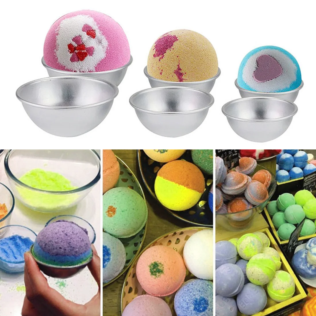 Круглые формы из алюминиевого сплава для бомбочек ванны инструмент сделай сам