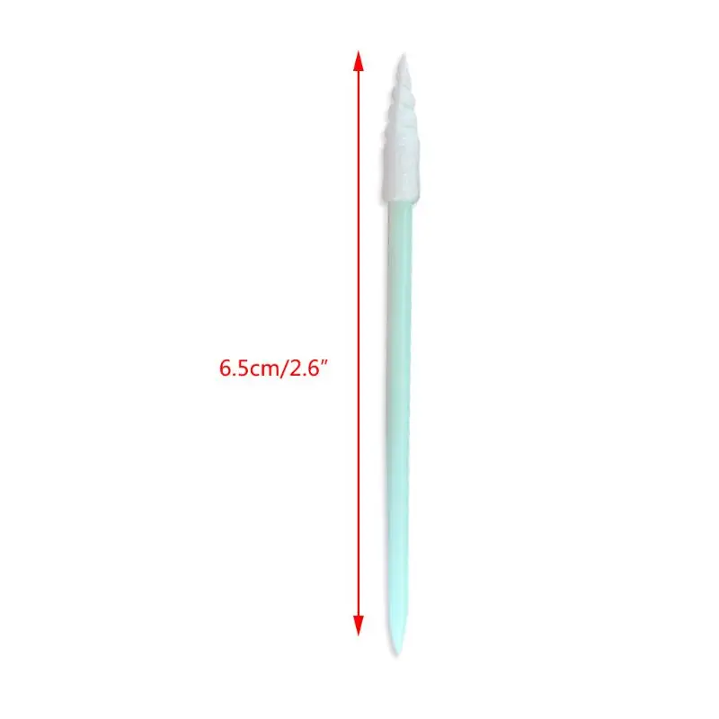 

100Pcs/Pack Spiral Pointed Tipped Foam Cleaning Swab Lint Free Sponge Sticks for Camera Optical Lens Electronics
