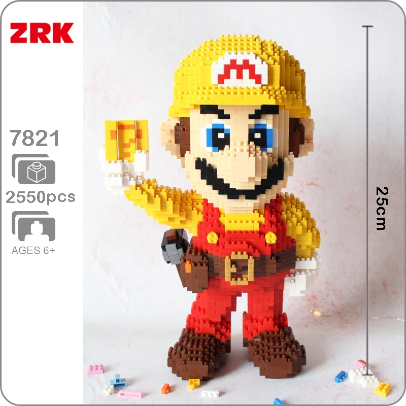 7821 Видео Игра Супер Марио желтая фигурка 3D модель DIY 2550 шт алмаз мини строительные