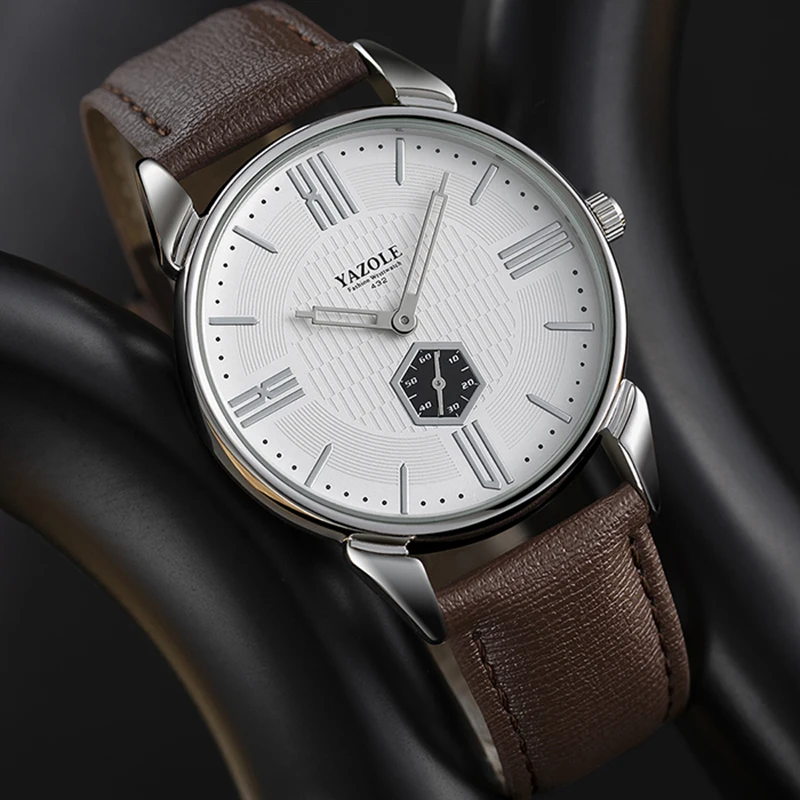 Часы наручные Yazole мужские компактные брендовые Роскошные модные деловые