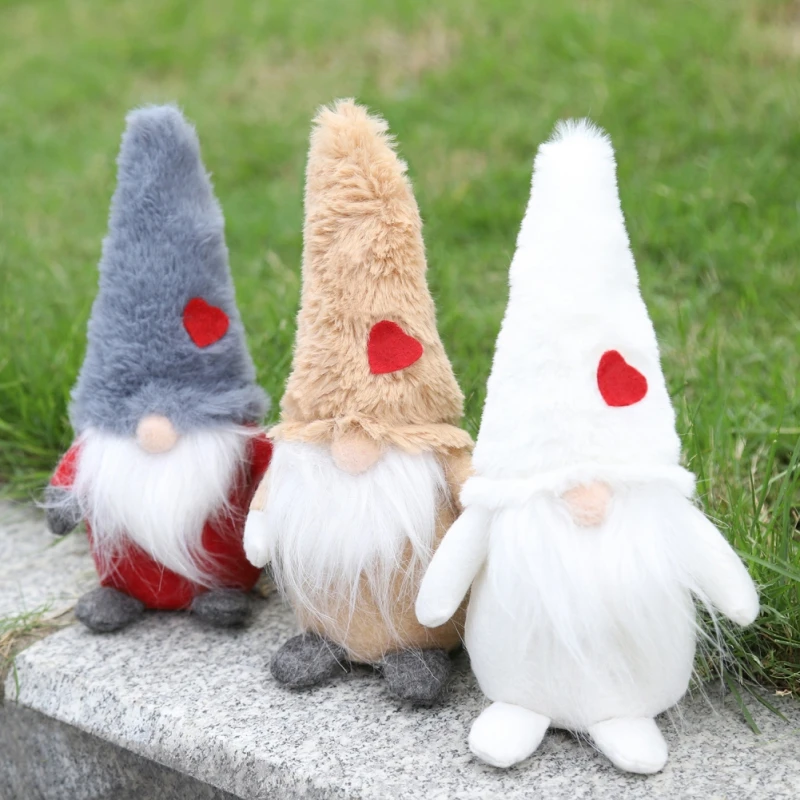 

Christmas Decoration 8Inch Plush Gnome Doll Ornaments Swedish Christmas Santa Nisse Nordic Elf Figurine Holiday Gift