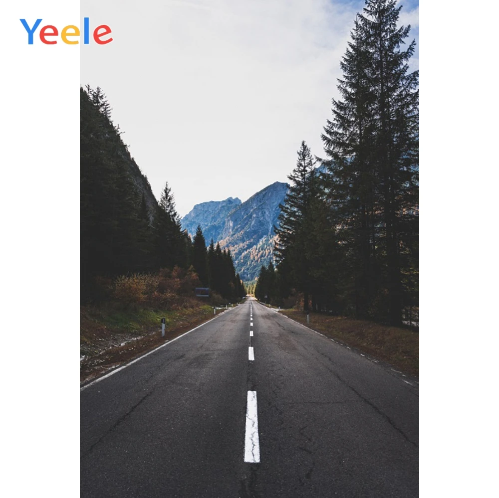 

Yeele Landscape Photocall Green Mount Road Forest Photography Backdrops Personalized Photographic Backgrounds For Photo Studio