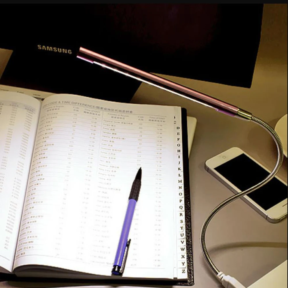 

USB Light Long Strip Small Size Easy Carry 360-degree Reading Learning Office Suitable for Computer Emergency Foldable LED Lamp