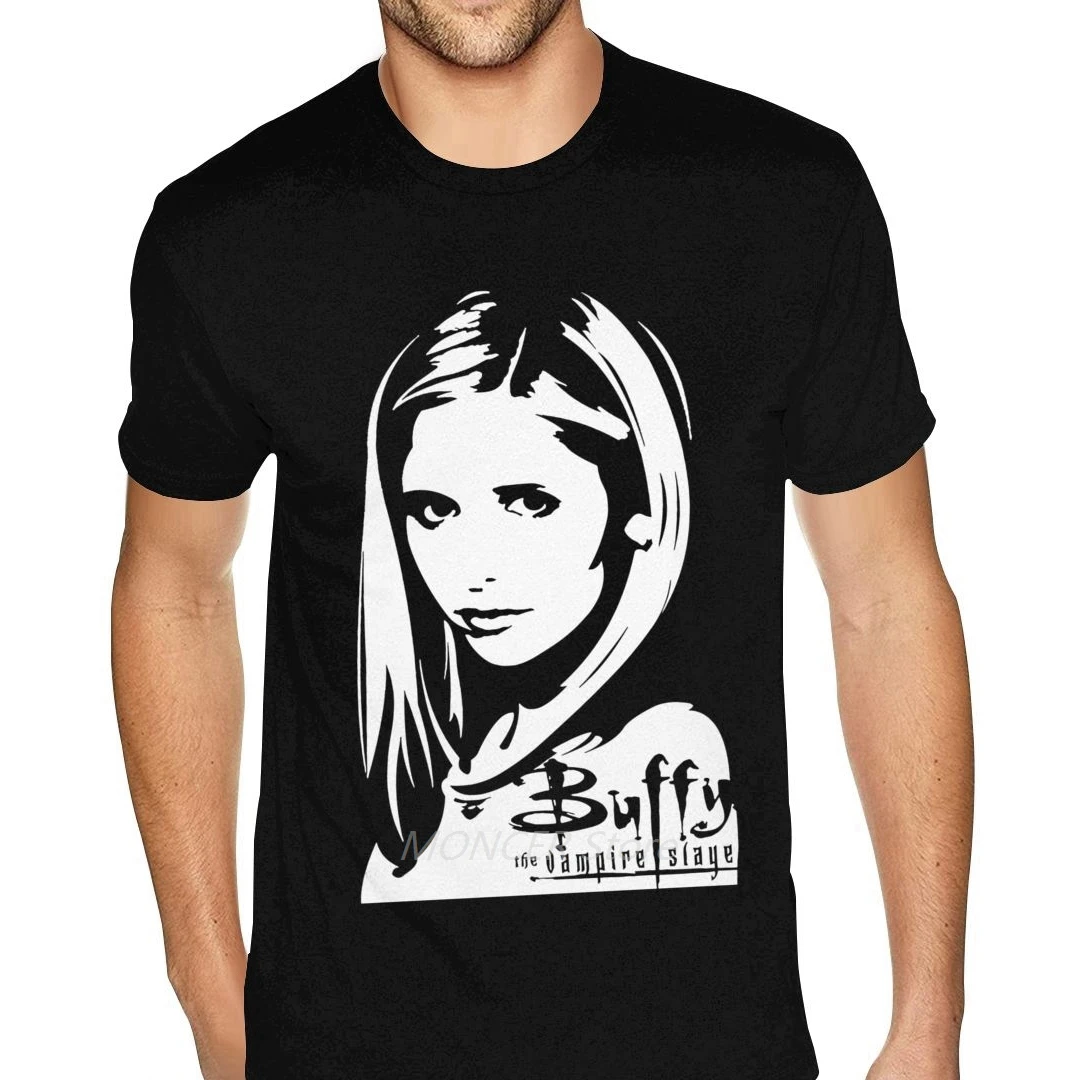 

TV Show Buffy The Slayer Printing Shirt Over Size Boys Slim -shirts
