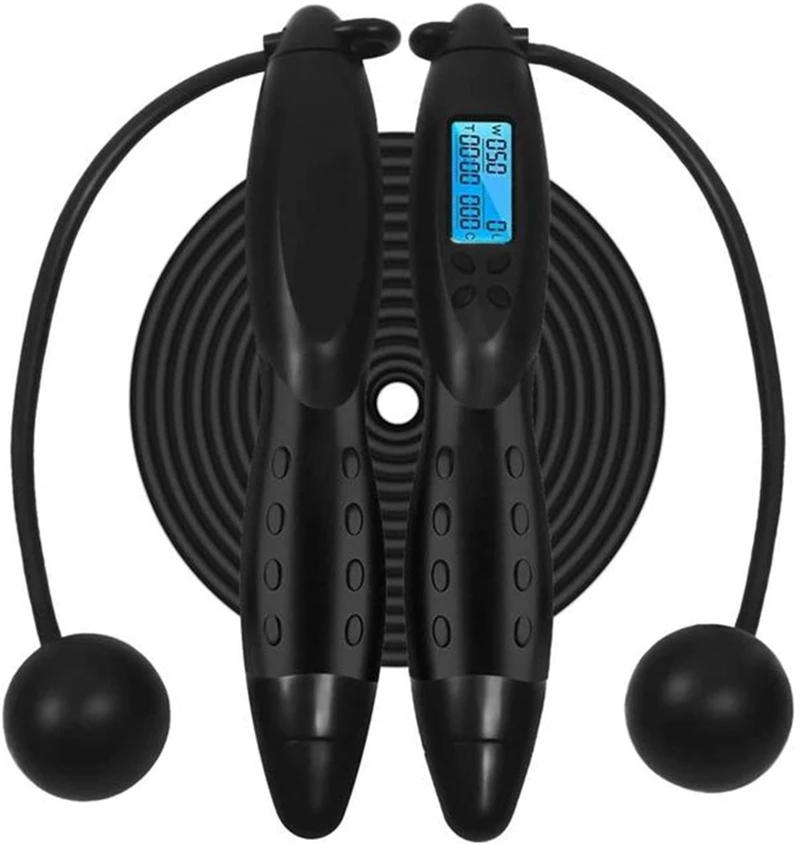 

2 в 1 скоростная Скакалка Multifun с цифровым счетчиком профессиональных шарикоподшипников и нескользящей ручкой для прыжков и количества калорий