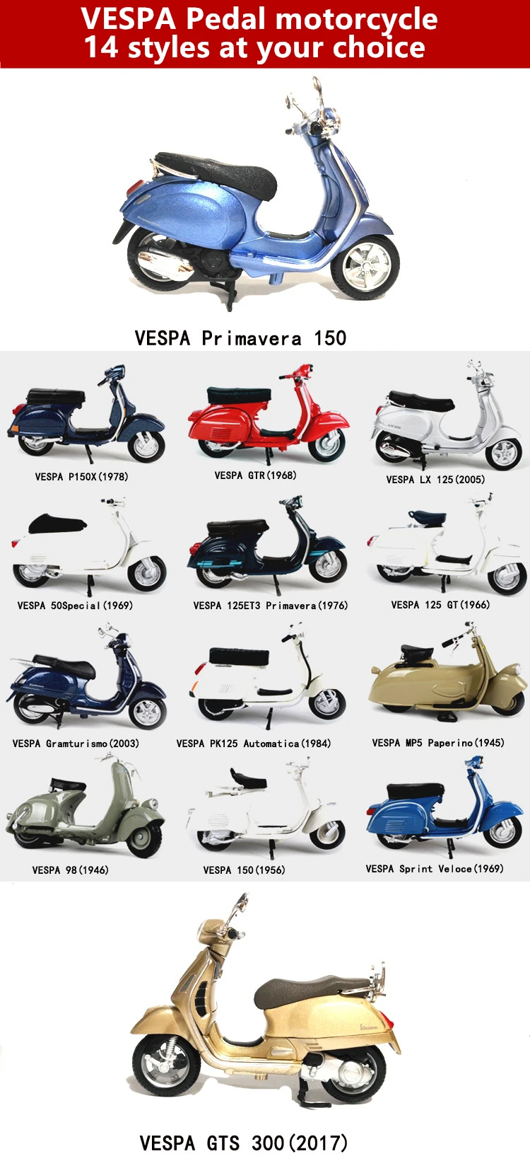 Maisto 1:18 12 стилей Piaggio скутер сплав модель Vespa Мотоцикл Vespa модель Римский праздник коллекционные подарки