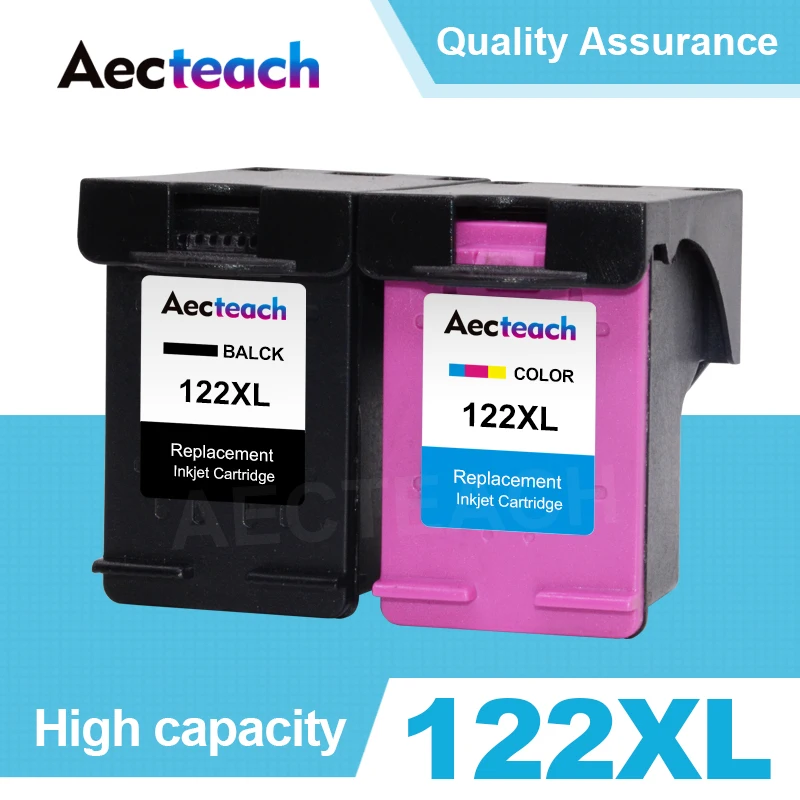 

Aecteach Remanufactured 122 XL Cartridge Replacement for HP 122 HP122 Ink Cartridge Deskjet 1000 1050 1050A 1510 2000 2050 3000