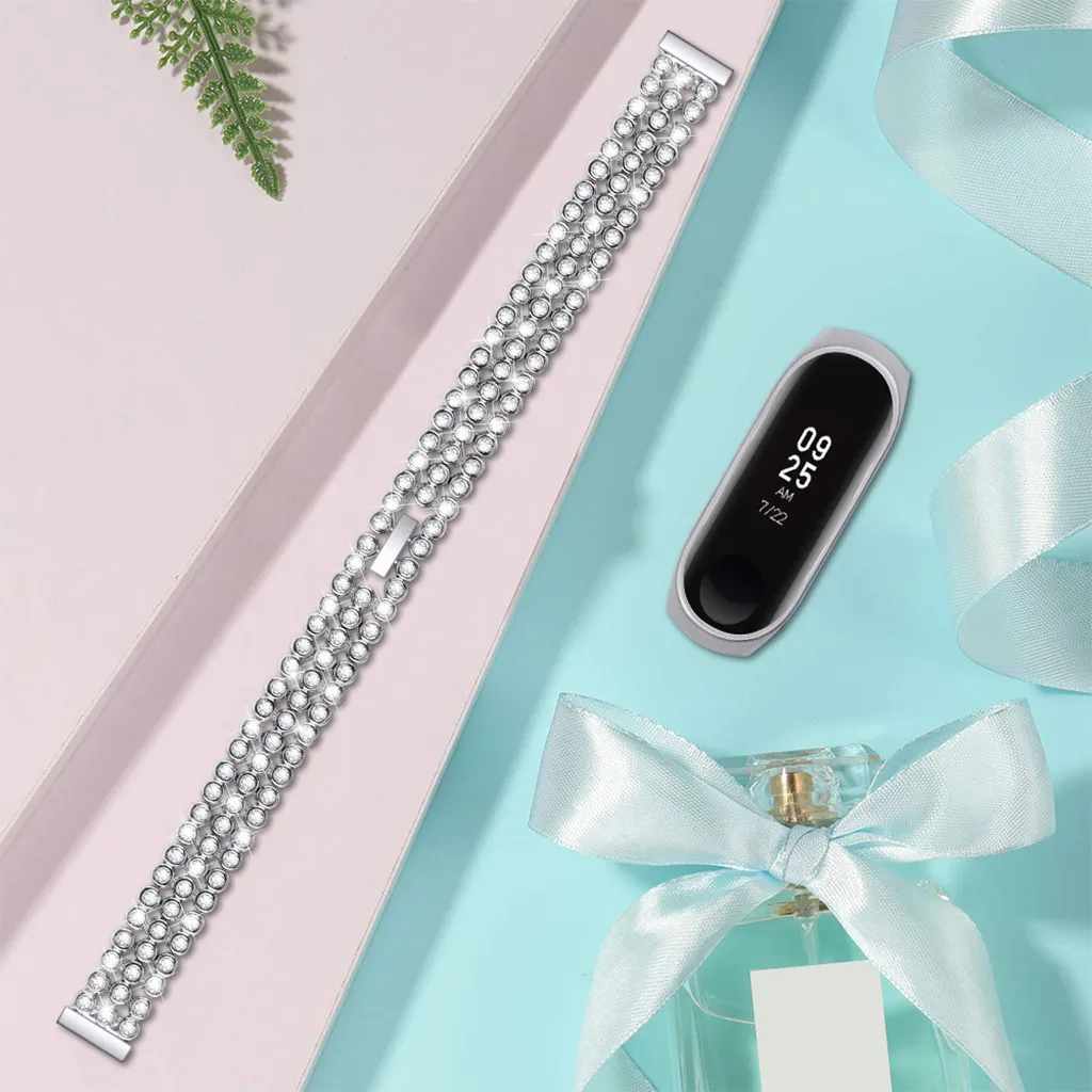 C Браслет bip amazit для honor band 4, сменный Браслет из нержавеющей стали с бриллиантами для браслета Xiaomi Mi Band 4 - Цвет: C