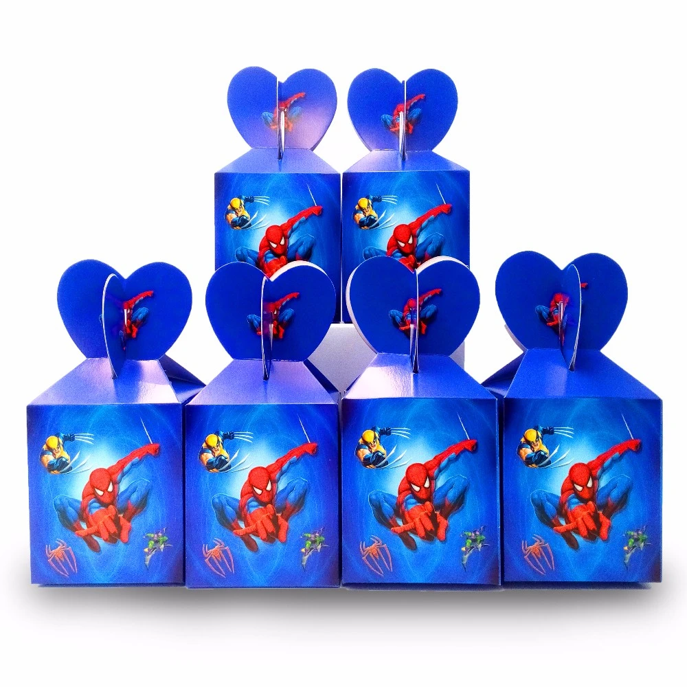 Kids Birthday Spiderman Supplies Cartoon Theme Paper Pinata Disposable Baby Shower Superhero Party Decoration | Дом и сад