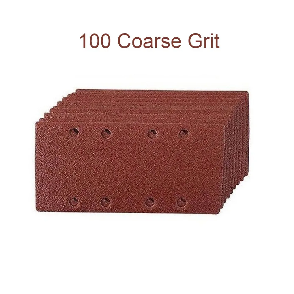 

20pcs Sanding Papers 93x185mm 80-800Grits 8 Dust Holes Dry Hook And Loop Sanding Sheets For 1/3 Sheet Orbital Sanders