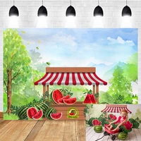 mocsicka summer watermelon stand cake smash photography backdrops children first birthday photo props studio booth background