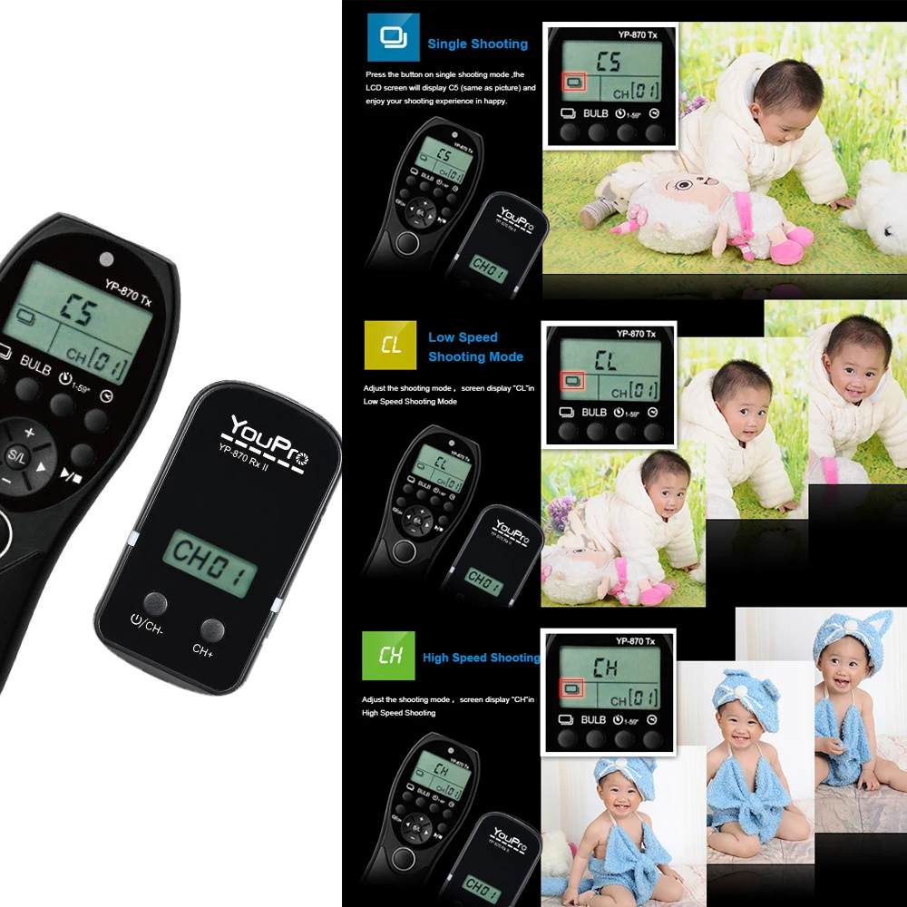 YouPro YP-870 II DC0 беспроводной Таймер затвора Пульт дистанционного управления для Nikon