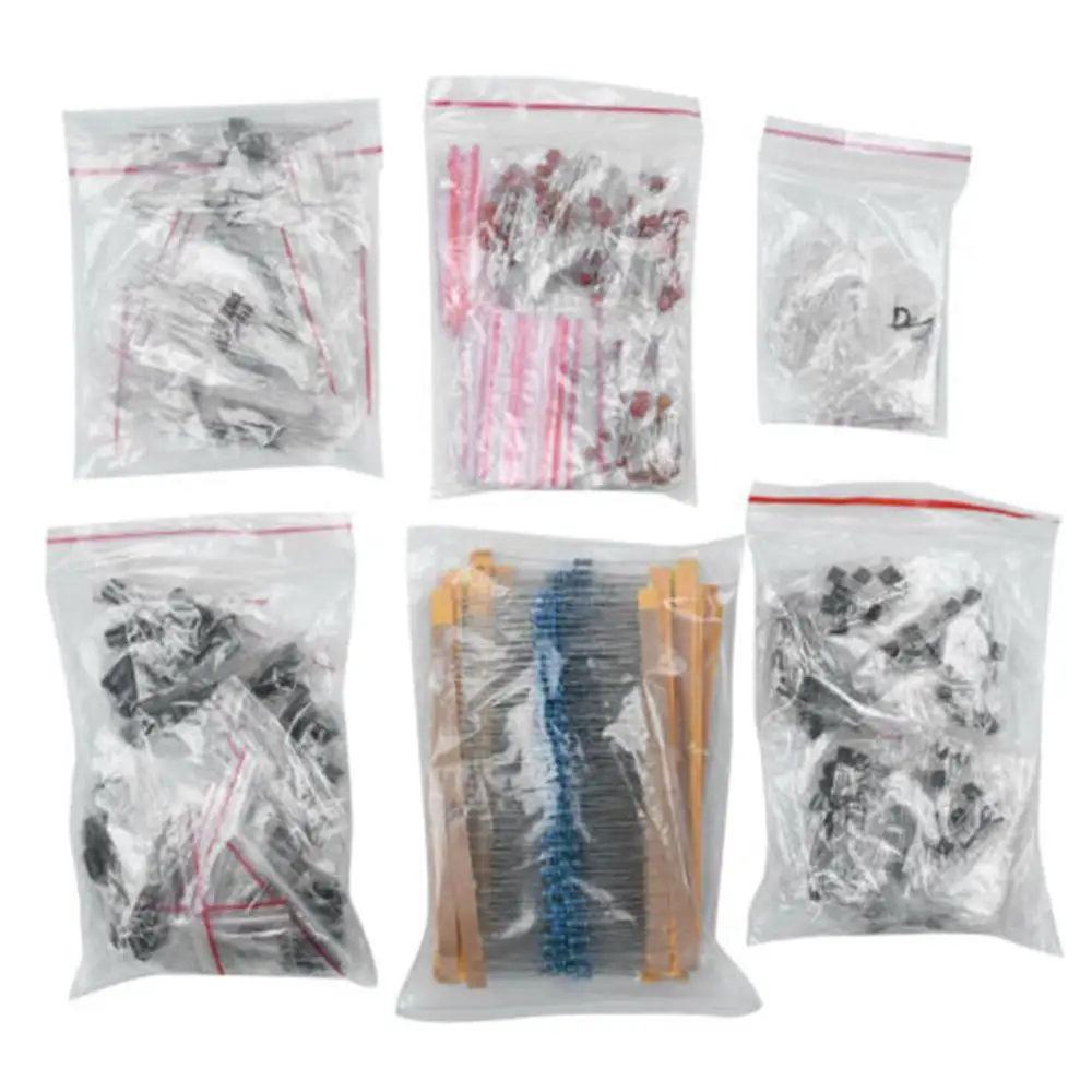 1390 Piece Electronic Component Led Diode Capacitor Resistance Kit Diodes Transistor Electrolytic Capacitors Resistors | Автомобили и