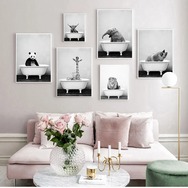 Настенная картина в скандинавском стиле для детской комнаты с изображением